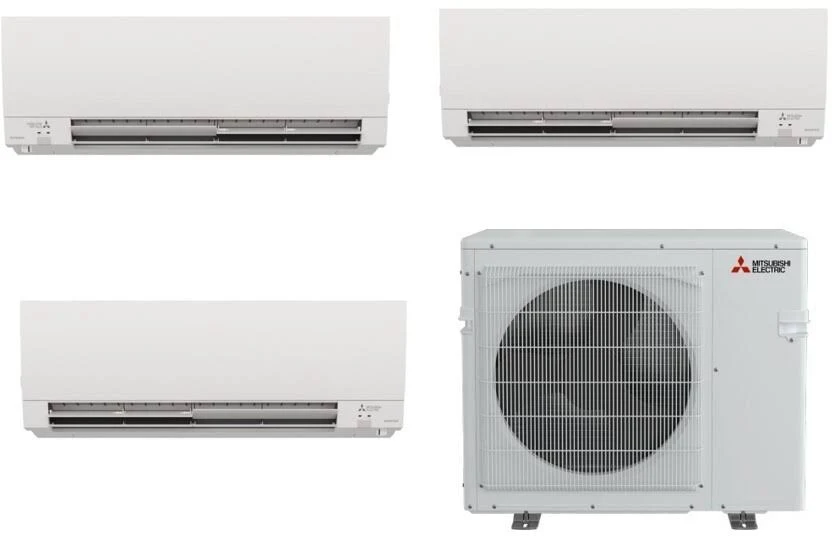 Mitsubishi Electric outdoor heat pump equipment for a ducted or ductless HVAC installation